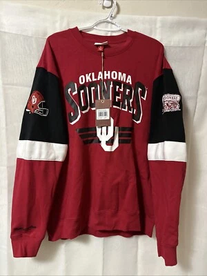 NCAA Oklahoma Sooners Mitchell & Ness Football Sweatshirt New With Tags Sz Large - Image 1 of 4