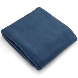 Denim Blue Solid Anti Pill Fleece Fabric - 60" Wide - Sold by The Yard & Bolt - Picture 1 of 7