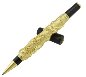 Jinhao Metal Vintage Roller Ball Pen, Oriental Dragon Heavy Pen (Golden Color) - Picture 1 of 7