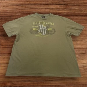 Camiseta gráfica Harley-Davidson Motorcycles Biker Built verde oliva 2XL - Imagen 1 de 8