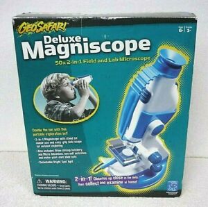 GeoSafari Deluxe Magniscope 50x2 2-in1 Field & Lab Microscope New in Box