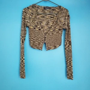 Urban Outfitters Women's Size Small Ribbed Cropped Cardigan Jacket - Picture 1 of 6