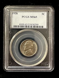 1938 Jefferson Nickel PCGS Graded MS65-(225A) - Picture 1 of 3
