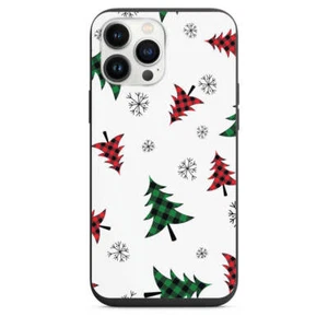 Linda funda de diseño de teléfono para iPhone con árbol de Navidad a cuadros roja y verde para árbol de Navidad - Imagen 1 de 31