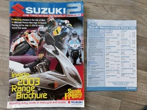 Suzuki 2 Wheeled World Issue 11 Range Motorrad Prospekt 2002 mit Preisliste  - Bild 1 von 7