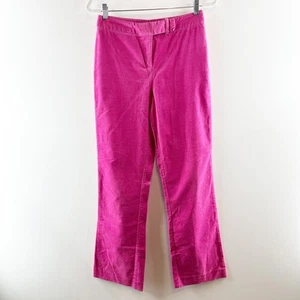 Lilly Pulitzer High Rise Vintage Corduroy Bootcut Straight Pants Pink 4 - Picture 1 of 11