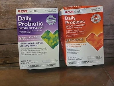 Probiótico diario CVS 2 mil millones de UFC 45 quilates y 24 mil millones de UFC 30 quilates lote X2  Foto 1 de 4