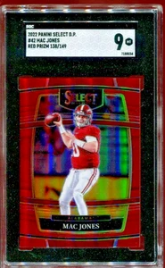 2022 Panini Select Draft Red Prizm #42 Concourse - Mac Jones #/149 SGC 9 Mint - Bild 1 von 2