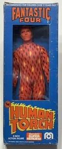 Vintage Mego WGSH Fantastic Four Human Torch Complete Action Figure Marvel Boxed - Picture 1 of 6
