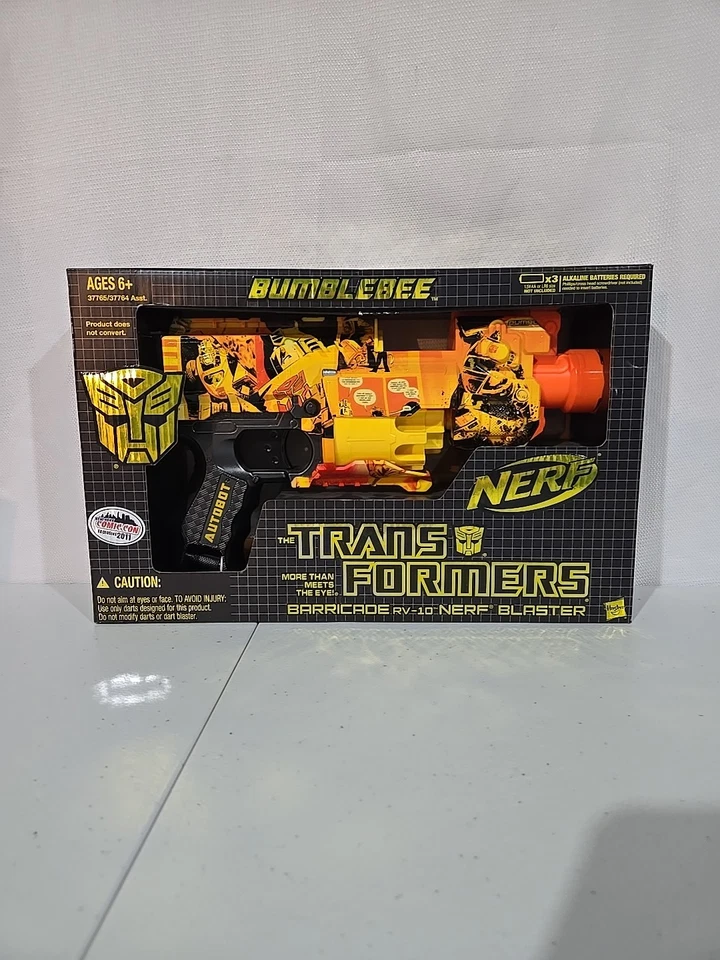 2011 NYCC Exclusive Hasbro Nerf Transformers Barricade RV-10 Nerf Blaster New - Image 1 of 4