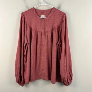A New Day Damen große Bluse rosa weiß gepunktet Knopf Ballon L/S 15898 - Bild 1 von 11