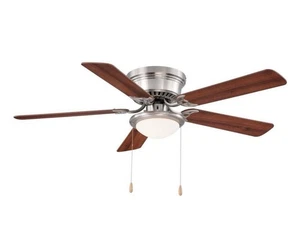 Hugger 52 in. LED Indoor Brushed Nickel Ceiling Fan with Light Kit - Picture 1 of 2
