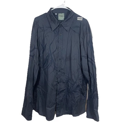 Camisa Roar Para Hombre (XLT) SIN TALLA Sable Abotonada Bordada Azul Gris Preppy City Foto 1 de 4