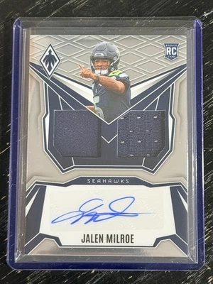 2025 Panini Phoenix JALEN MILROE #DRP-JME RC Rookie Dual Patch AUTO #/249 - Image 1 of 4