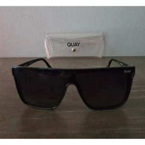 QUAY Australia Nightfall Black Sunglasses Square Fashion Sun Glasses - Picture 1 of 12