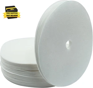 "200 piezas filtros de café redondos blancos, relleno de papel de café desechable sin blanquear de 3,75""" - Imagen 1 de 5