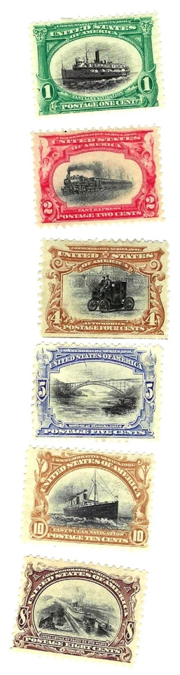 EAS_STAMPS US #294- 299 MH SCV $381.00 - Image 1 of 1