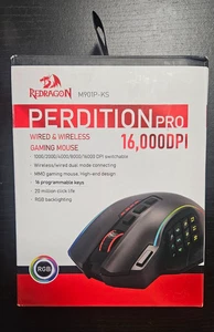 Redragon Perdition Pro Wired And Wireless Gaming Mouse With RGB Black / Open Box - Picture 1 of 15