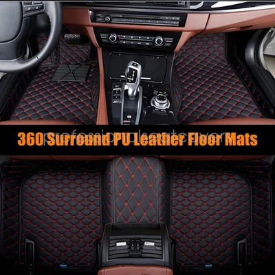 Soillar All Surround Leather Floor Mats Liners Fit For 2006-2013 BMW X5 E70 New - Imagem 1 de 4