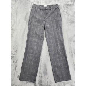 Dockers Ideal Fit Plaid Mid Rise Modern Pant Size 4 Black White Stretch Cotton - Picture 1 of 11