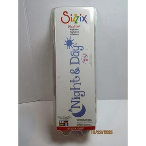 Sizzix Sizzlits Night & Day Alphabet Die Set Uppercase Lowercase Numbers - Picture 1 of 6