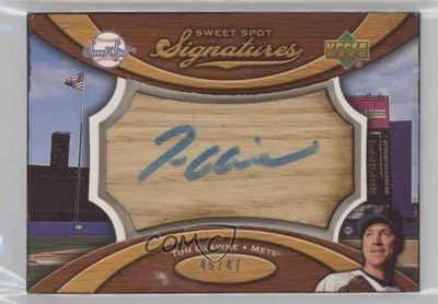 2007 Sweet Spot Signatures Bat Barrel Ash Blue Ink /47 Tom Glavine Auto HOF - Image 1 of 2