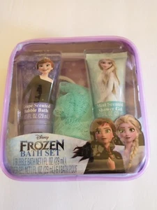 Disney Frozen Bath Set Bubble Bath Shower Gel Bath Sponge Pouf - Picture 1 of 3