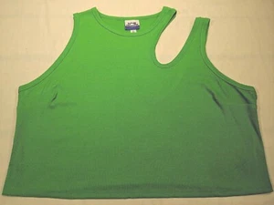 FUTURE COLLECTIVE Women's Plus Green Crew Neck Cold Shoulder Tank size 3X NWOT - Picture 1 of 13