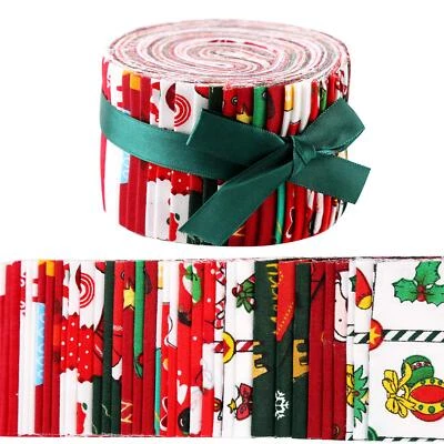 Jelly Roll Fabric Pre-Cut Jelly Roll Fabric Strips for Quilting Jelly Rolls f... - Image 1 of 4