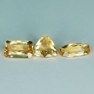 3 Pcs 4.83 Cts Golden Beryl Natural Gemstone - Picture 1 of 2