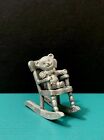 86 Spoontiques Pewter Teddy Bear Rocking Chair Diorama Miniature Art Figurine