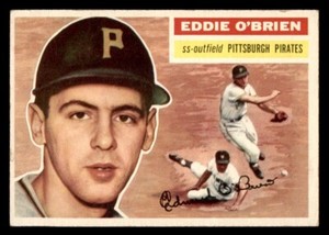 1956 Topps Baseball #116 Eddie O'Brien (white back) EX *h2