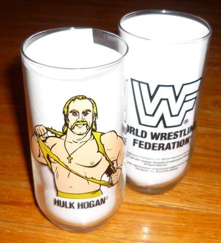 HULK HOGAN Rare NEW/MINT/UNUSED Glass Fresh From A Case! WWF WWE 1990 Vtg Cover