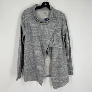 Danskin Women’s Shawl Neck Snap On Button Cardigan Gray size L - Picture 1 of 4