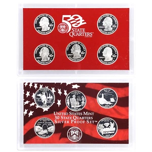 2003 S Proof State Quarter Set 90% Silver No Box or COA 5 Coins US Mint - Picture 1 of 1
