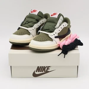 DO5442-200 Travis Scott Nike PS Air Jordan 1 Low OG SP Reverse Olive - Picture 1 of 10