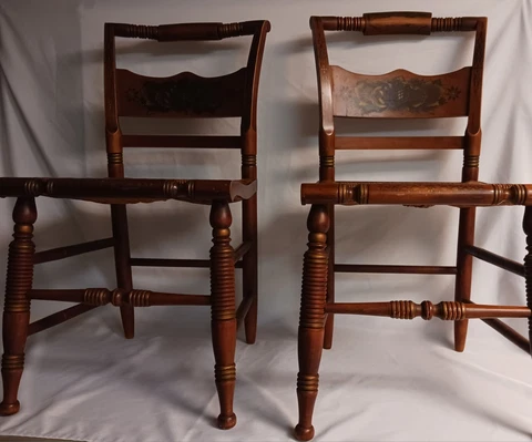 Unbelievable Pre-owned pair of Hitchcock chairs! Making chairs since 1865 Cover