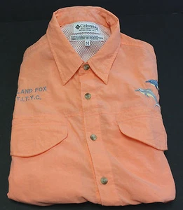 Columbia Sportswear Angelshirt belüfteter Rücken Stickerei Fisch Fuchs Größe Medium - Bild 1 von 9