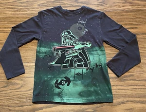 LEGO Star Wars Darth Vader Youth Medium Black T-Shirt Neon Green Death Star - Picture 1 of 6