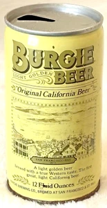 Vintage 1960’s Burgie-Light Golden-San Francisco,California-12 oz-Steel Beer Can - Picture 1 of 6
