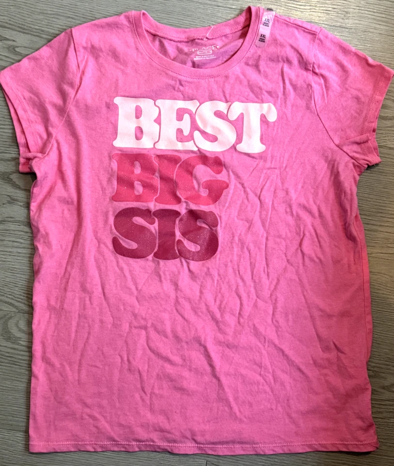 New Children's Place Pink Best Big Sis Size XXL (16) - Image 1 of 1