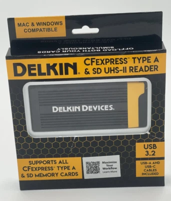 Delkin USB 3.2 CFexpress Type A and SD UHS-II Reader - Image 1 of 3