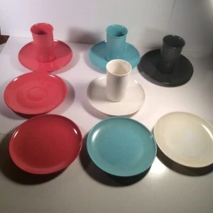 Vintage Blanchell Melamine Kids Pretend Kitchen Play Plates Cups - Picture 1 of 5