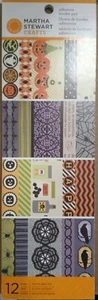 Martha Stewart Crafts 12 Hojas Icono de Halloween Adhesivo Borde Almohadilla 12" Tiras - Imagen 1 de 2