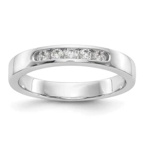 1/5 Ct Lab Grown Diamond 5 Stone Band Ring Size 6 in 14K White Gold (VS/SI, DEF) - Picture 1 of 9