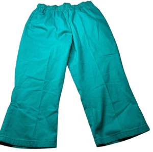 Chic Legging Capri Womens 14 Blue Comfort Pull On Stretch Pockets Elastic Waist - Picture 1 of 7