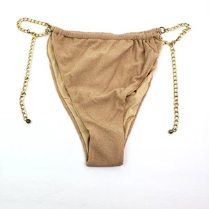 Miss Circle New York Womens Size XL Tan Gold Bikini Swim Bottoms - Picture 1 of 7