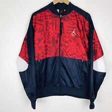Nike Jordan Flight Legacy FIBA Olympics Jacket Cj9082 451 Red Blue Mens Medium