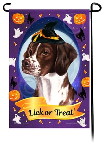 Halloween Garten Flagge - Leber und weiße Bretagne - Bild 1 von 1