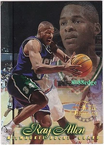 1996-97 FLAIR ROOKIE CARD ROW 1:RAY ALLEN #35 BUCKS RC/CELTICS/HEAT 10x ALL-STAR - Picture 1 of 1